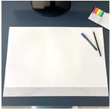 cover-your-desk Scriptum Schreibtischunterlage weiss DIN A2 blanko, Malunterlage aus Papier zum Abreißen 2er Set mit je 25 Blatt, 59,4 x 42 cm
