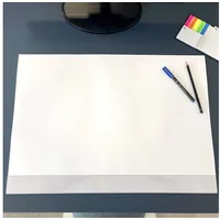 cover-your-desk Scriptum Schreibtischunterlage weiss DIN A2 blanko, Malunterlage aus Papier zum Abreißen 2er Set mit je 25 Blatt, 59,4 x 42 cm