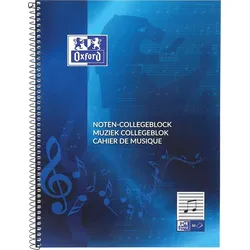 Oxford Noten-Collegeblock, DIN A4, 50 Blatt, Lineatur 14