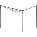 Beliani Beliani, Pergola 300x300cm Schwarzer Rahmen/Beige