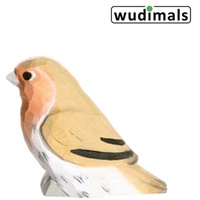 Corvus Wudimals A041003 - Rotkehlchen, Robin, handgeschnitzt aus Holz