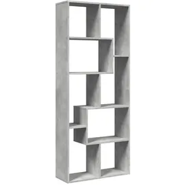 vidaXL Bücherregal 67 x 25 x 161,5 cm Betongrau