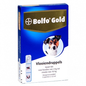Bolfo Gold 100 hond vlooiendruppels  4 pipetten