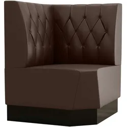 BIG Möbel GmbH Gastro Eckbank Amsterdam | 64x64 cm | Kunstleder Braun | Diamant Steppung