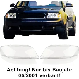 Lst 2x Scheinwerfer Glas Streuscheibe Set für Audi A6 4B C5 Avant Limo 1997-2001