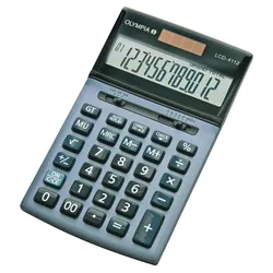 Olympia Tischrechner LCD-4112 Batterie/Solar-Betrieb blau Packung mit 20 Stück