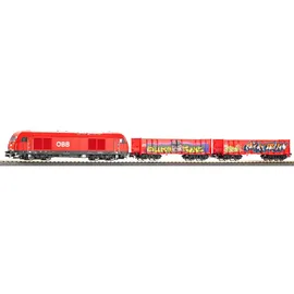 PIKO Start-Set kids Güterzug Rh 2016 mit zwei offenen Güterwagen Eaos 57033 H0