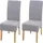 Mendler Esszimmerstuhl Latina Stoff hellgrau 2er Set