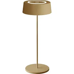ECO-LIGHT LED Akku Tischleuchte Cocktail Dimmbar 2,2W 200lm 3000K IP54 mattes Gold