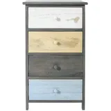 Mobili Rebecca Kommode, Grau, Holz, 29x72x40 cm, Wohnzimmer, Kommoden & Sideboards, Kommoden