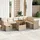 vidaXL Garten-Sofagarnitur 9-tlg. Loungeset beige