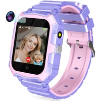 Mingfuxin 4G Kinder Smart Watch für Jungen Mädchen, Wasserdichtes Smartwatch-Telefon mit GPS-Tracker WiFi-Videoanruf SOS-Kamera-Armbanduhr für Kinder 3-14 Geburtstag Weihnachten Geschenke