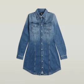 G-Star Pitched Hem Shirtkleid Blau 36