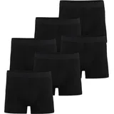 Normani Boxershorts unifarben schwarz 3XL 6er Pack