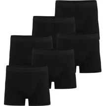 Normani Boxershorts unifarben schwarz 3XL 6er Pack