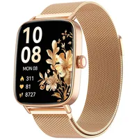 Smartwatch Damen mit Telefonfunktion,1.85" HD Uhren Damen mit Herzfrequenz Schlafmonitor SpO2 Schrittzähler,110+ Sportmodi Fitnessuhr,IP68 Wasserdichte Smart watch Kompatibel für iOS/Samsung/Android