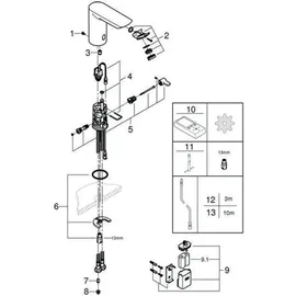 Grohe Bau Cosmopolitan E Sensor-Armatur chrom 36451000