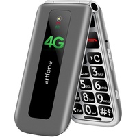 artfone 4G Klapphandy Seniorenhandy Handy Ohne Vertrag Seniorentelefon Rentner Tastenhandy mit Ladestation 2,4 Zoll Farbdisplay, SOS Notruftaste, USB-C, Taschenlampe, 1000 Mah Akku-Schwarz