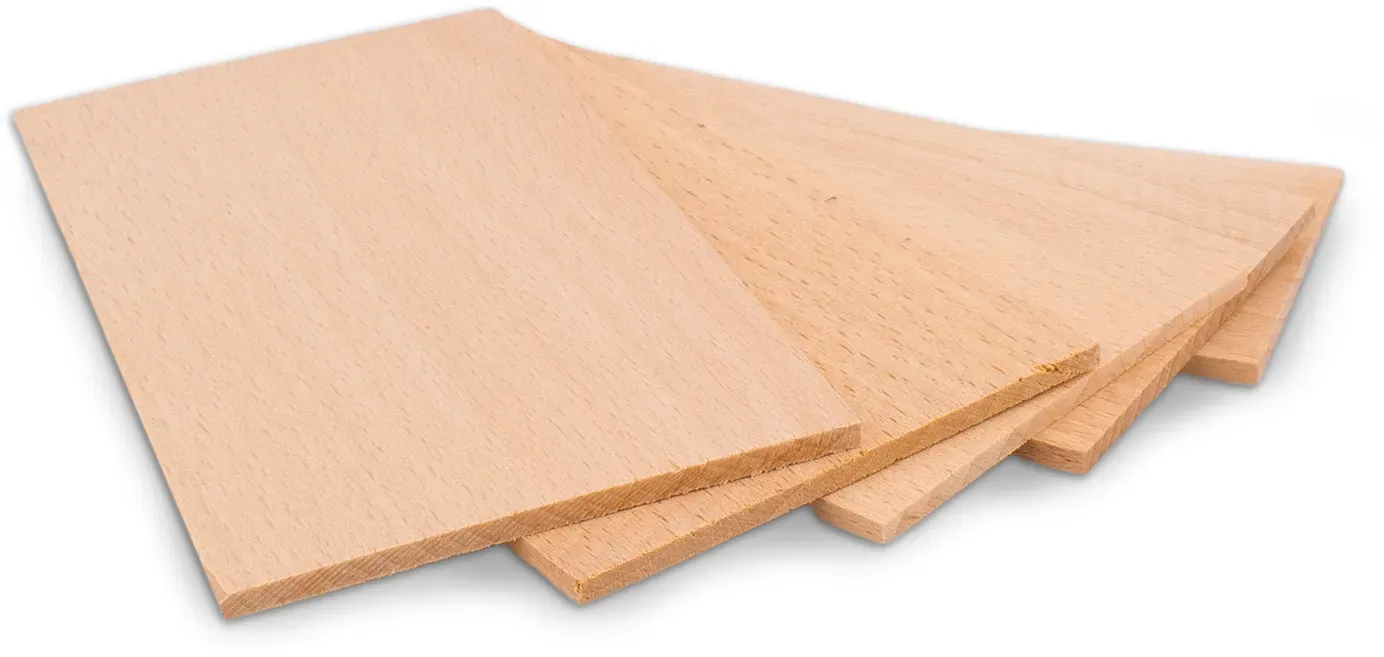 Metrie | Bh125A Bastelbrett Buchenholz | 125 x 70 x 3 mm