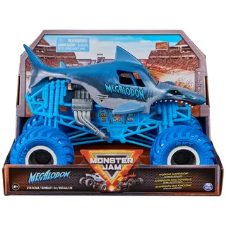 Spin Master Monster Jam, offizieller Megalodon Monster Truck, Druckguss-Fahrzeug zum Sammeln im Maßstab 1:24, Spielzeug für Kinder ab 3 Jahren