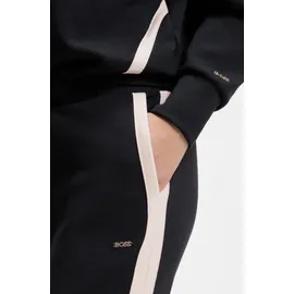 Boss Jogginghose Mirage_Pants schmal geschnitten mit kontrastierenden Einsätzen schwarz M