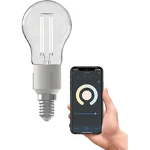 Calex Smart LED Lampe, E14, Filament, warmweißes Licht, dimmbar, WLAN App- & Sprachsteuerung