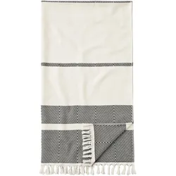 Hamamtuch EGERIA "Pestemal Herri", grau, B:100cm L:180cm, Hamam Frottier, Obermaterial: 100% Baumwolle, Handtücher (Packung), 100x180 cm, mit Muster & Fransen, ideal als Strandtuch