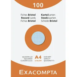 Exacompta Karteikarten A4 kariert sort 100St