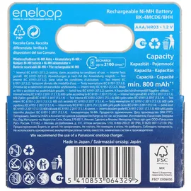 Panasonic eneloop (Gen 5) Micro AAA NiMH 800mAh, 8er-Pack (BK-4MCDE/8BE)