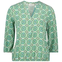 Cartoon Casual-Bluse mit Muster Green/Blue,34 | 34