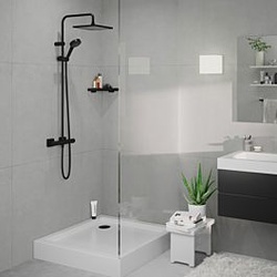 hansgrohe Vernis Shape Showerpipe 26427670 1jet, mit Thermostat, mattschwarz