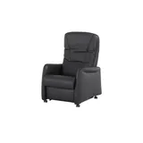Hukla Relaxsessel Tobias Leder 75 x 102 x 88 cm Schwarz elektrisch