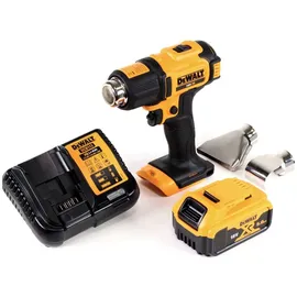 DeWalt DCE 530 P1 Akku Heißluftpistole 18V 530°C + 1x Akku 5,0Ah + 1x Lader + Flächen- und Reflektordüse