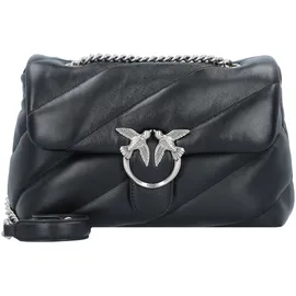 PINKO Love Puff Classic Umhängetasche Leder Grau/Black/Silver