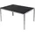 INDA-EXCLUSIV Aluminium Gartentisch 150 x 90 x 74 cm Silber/Schwarz