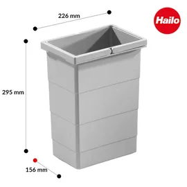 HAILO Einbaumülleimer 8 l Hellgrau