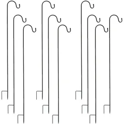 MARELIDA Gartenspieß Gartenstecker für Laternen Leuchten Deko 60-120cm Schäferhaken 10St