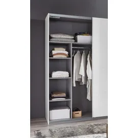 WIMEX Schwebetürenschrank Bern Kleiderschrank Ausführung wählbar,Weiß / raw Steel,360x64x236cm