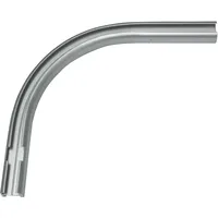 GARDINIA Gardinenschiene Rundbogen, 1-läufig, Fixmaß, verschraubt, für Aluminiumschiene 13 mm silberfarben