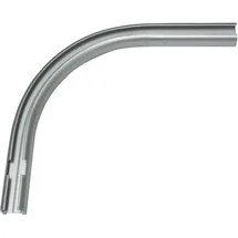 GARDINIA Gardinenschiene Rundbogen, 1-läufig, Fixmaß, verschraubt, für Aluminiumschiene 13 mm silberfarben