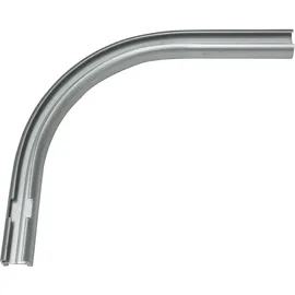 GARDINIA Gardinenschiene Rundbogen, 1-läufig, Fixmaß, verschraubt, für Aluminiumschiene 13 mm silberfarben