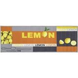 andiamo Kurzflor Läufer Lemon aus 100% Polyamid Küchenläufer mit Zitronen Muster, gelb, 50 x 150 cm