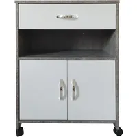 Hti-Living HTI-Living, Regal, Küchenschrank Beton/Weiss Blanca (60 x 80
