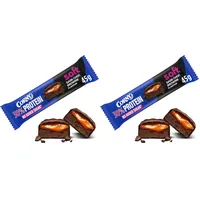Protein Riegel | Corny | Soft Protein Dark Chocolate Brownie Flavor | 30% Protein | Eiweißriegel ohne Zuckerzusatz | Einzelriegel 45g (Packung mit 2)