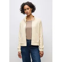 STREET ONE Damen, 3227982 Cordjacke mit Zipper, soft beige, 44 - 44