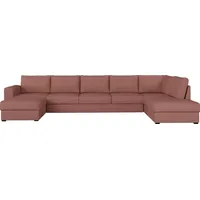 MIRJAN24 Ecksofa Wilma Large, U-Form Polsterecke vom Hersteller, Schlafsofa mit zwei Bettkasten, Wohnlandschaft (Uttario Velvet 2955, Seite: Rechts) - Rosa