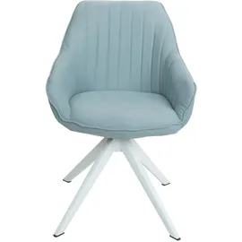 Mendler Esszimmerstuhl HWC-K27 Stoff mint-grün