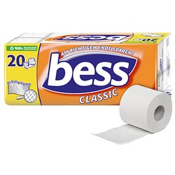 bess Toilettenpapier CLASSIC 3-lagig, 20 Rollen