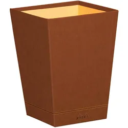 Rhodiarama Papierkorb aus Kunstleder, 27x27x32cm - Kupfer 194616C