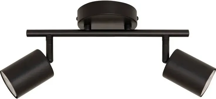 Vico Wandleuchte, 2 Leuchtmittel, B. 28 x T. 10 x H. 16,5 cm, schwarz, Metall